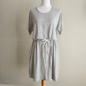 Bench T Shirt Dress Womens Large Cinch Waist Romper Beachy Grey Jersey‎ Comfort